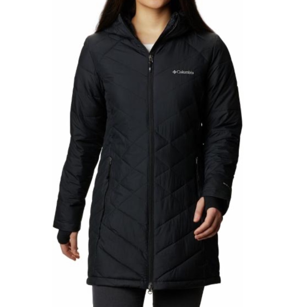 Columbia Heavenly Long Hooded Jacket Black 1X